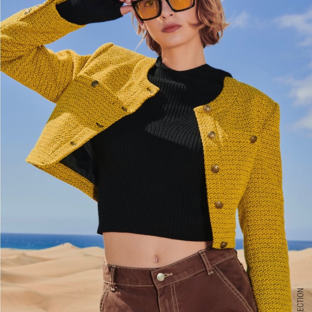 BNWT ZARA TEXTURED WEAVE JACKET